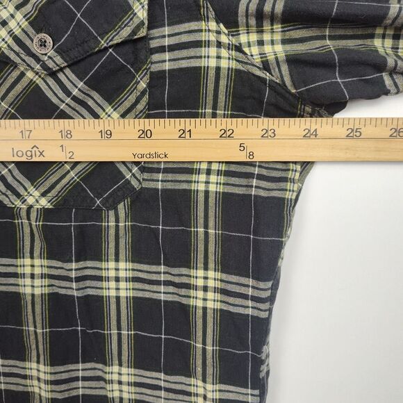Kuhl Mountain Grown Button-Up Shirt Men's Size L Green & Gray Plaid Long Sleeves - Picture 4 of 10